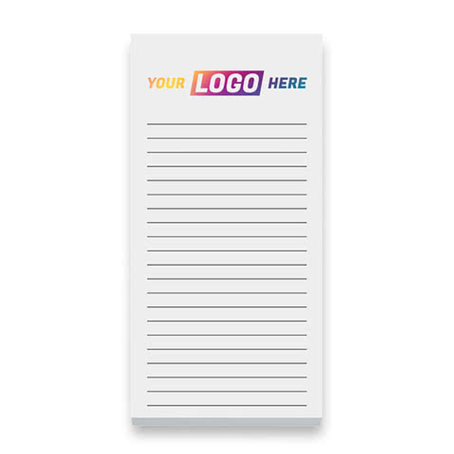 Full Color Souvenir 3" x 6" Lined Scratch Pad - 50 sheets/pad (Case of 250) in White