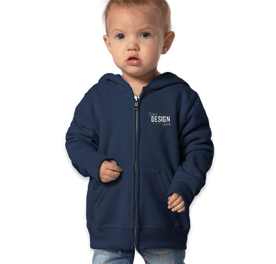 Port & Company Toddler Core 50/50 Zip Hoodie in Navy