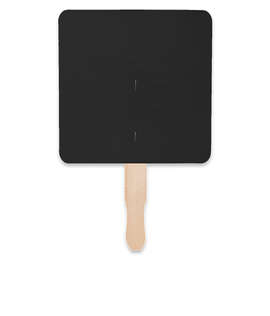 Full Color Square Hand Fan - Color: Black
