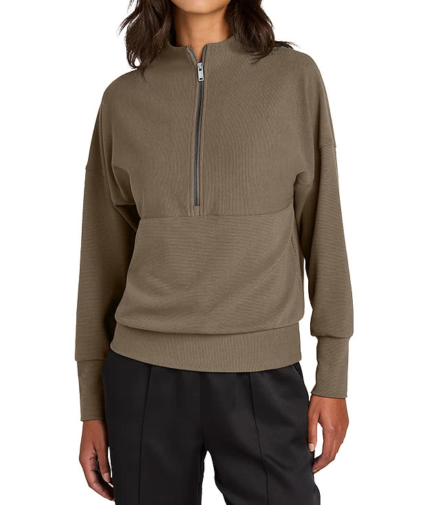 Mercer+Mettle Women's Linear Texture Quarter Zip Sweatshirt
