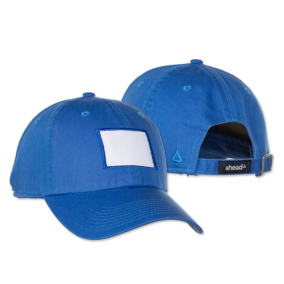 Ahead Largo Washed Twill Baseball Hat - Rectangle Patch - Embroidered