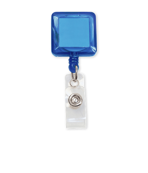 Square Retractable Badge Holder in Sky