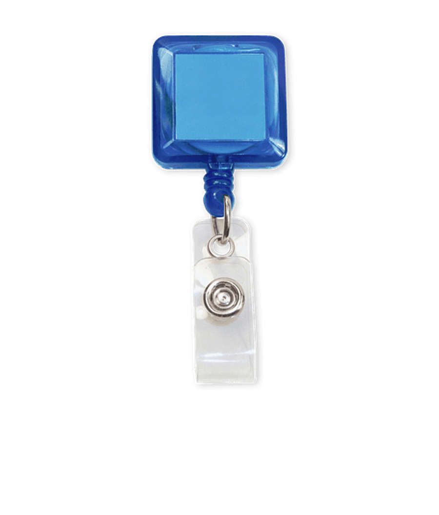 Square Retractable Badge Holder in Sky