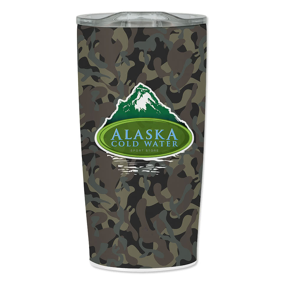 Full Color 20 oz. Marshland Camo Himalayan Stainless Steel Tumbler