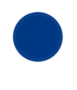 Full Color 3 in. Circle Vinyl Decal - Color: Royal Blue