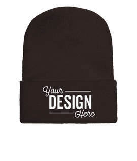 Yupoong Solid Cuff Beanie - Color: Brown