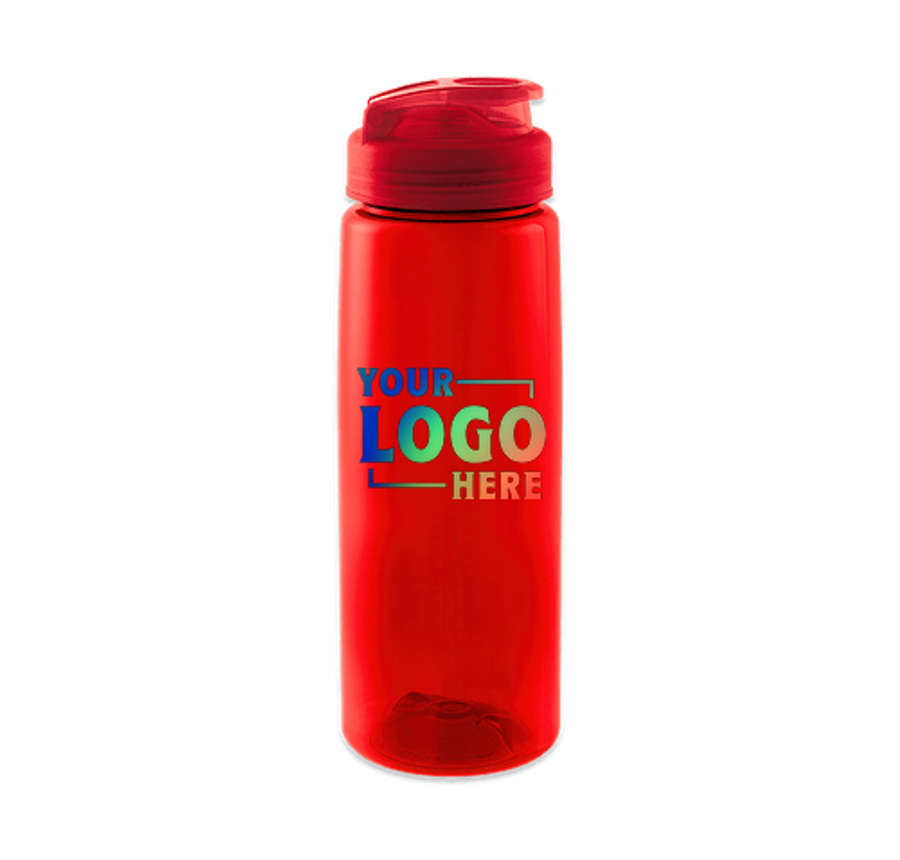 Full Color 26 oz. Marin Recycled Water Bottle in TRANSLUCENT RED