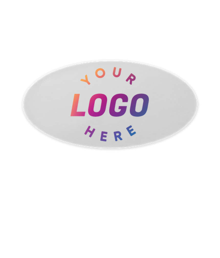 Full Color 6 in. x 3 in. Clear Oval Sticker in Clear