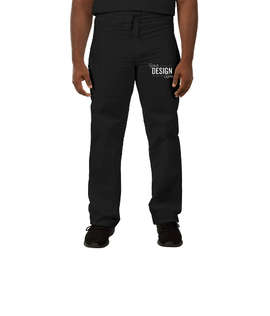 Cherokee Workwear Originals Drawstring Cargo Scrub Pant - Color: Black