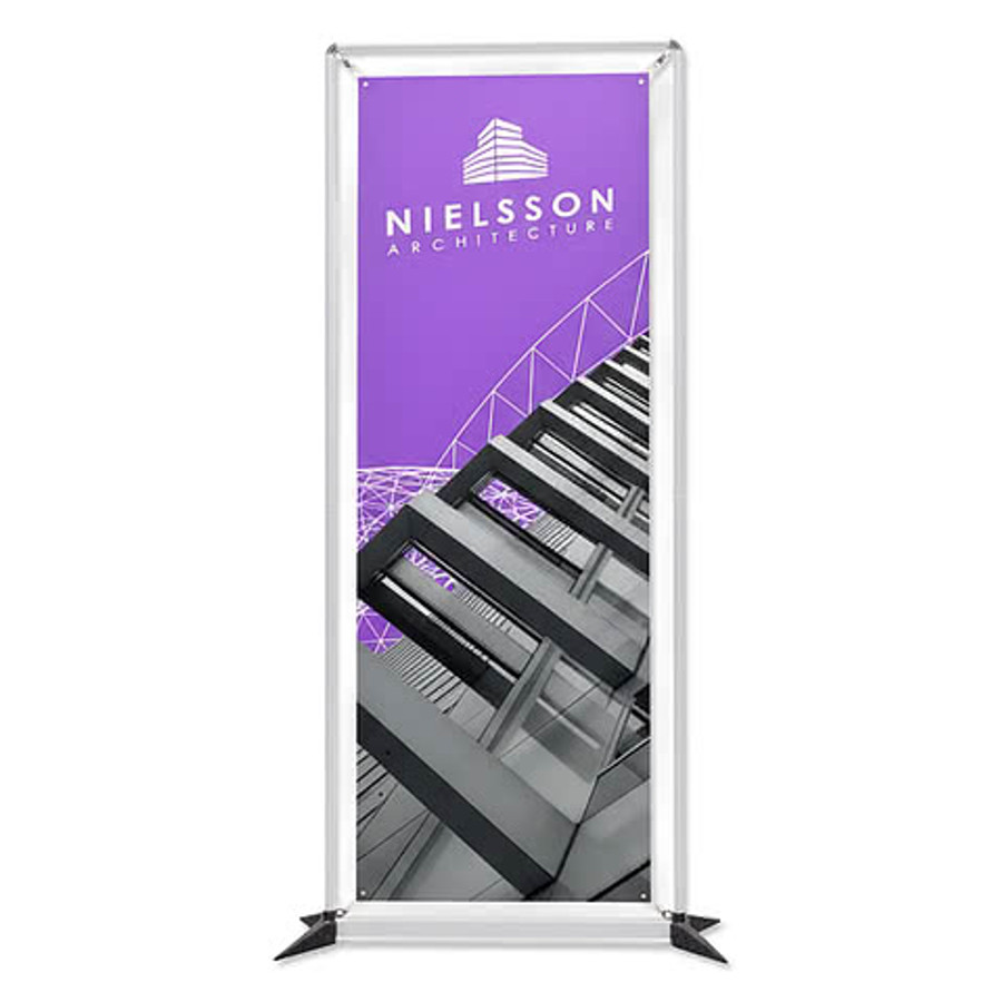 Full Color 41" x 82" FrameWorx Single-Sided Banner Display Kit in White