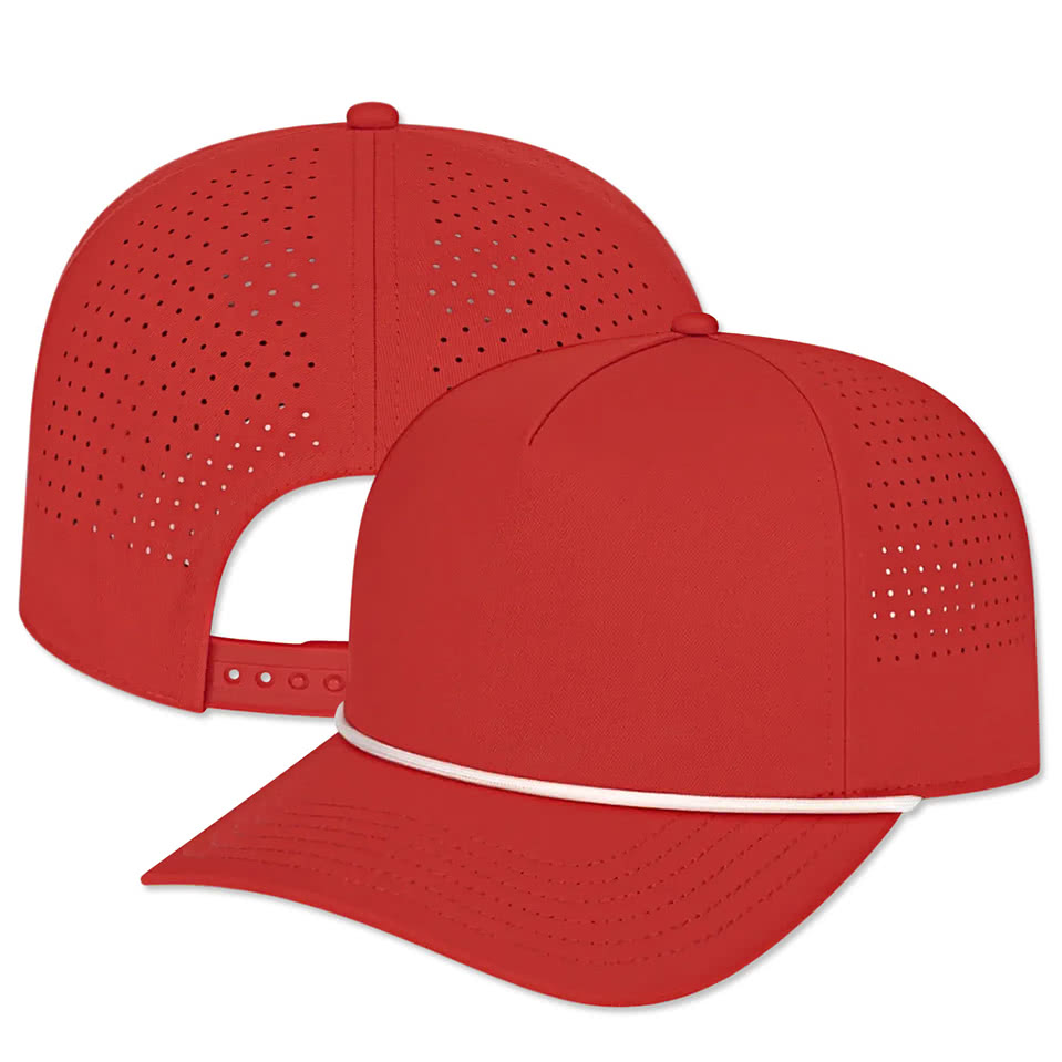 Blue Generation Summit Perforated Rope Baseball Hat - Embroidered