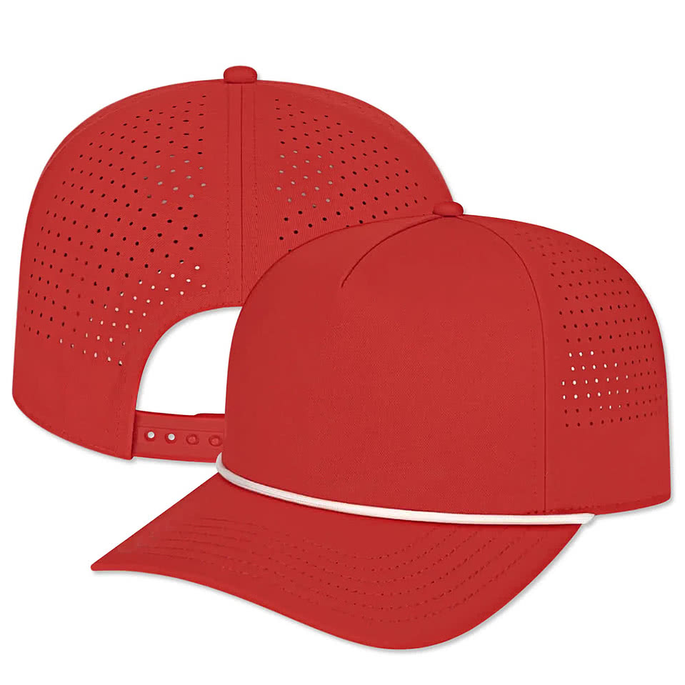 Blue Generation Summit Perforated Rope Baseball Hat - Printed