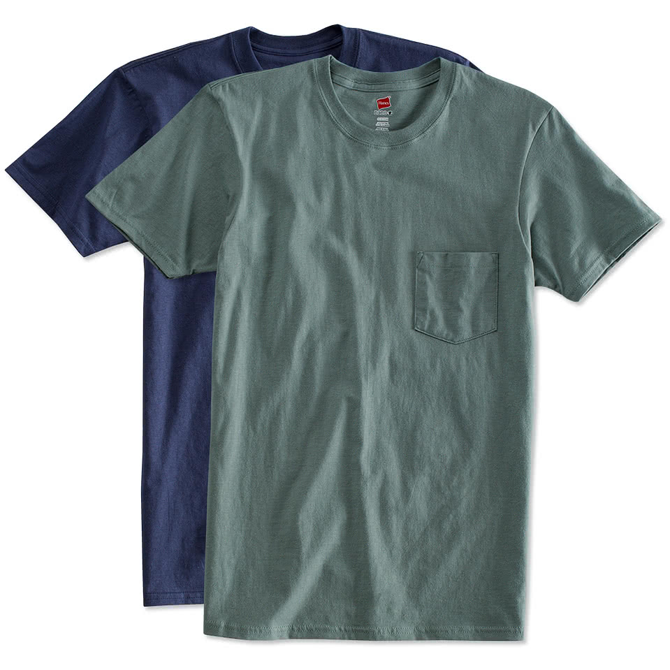 Hanes Perfect-T Crewneck Short Sleeve Pocket T-shirt