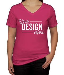 Canada - Bella + Canvas Women's V-Neck T-shirt - Color: Berry