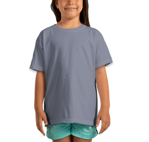 Comfort Colors Youth 100% Cotton T-shirt in Blue Jean