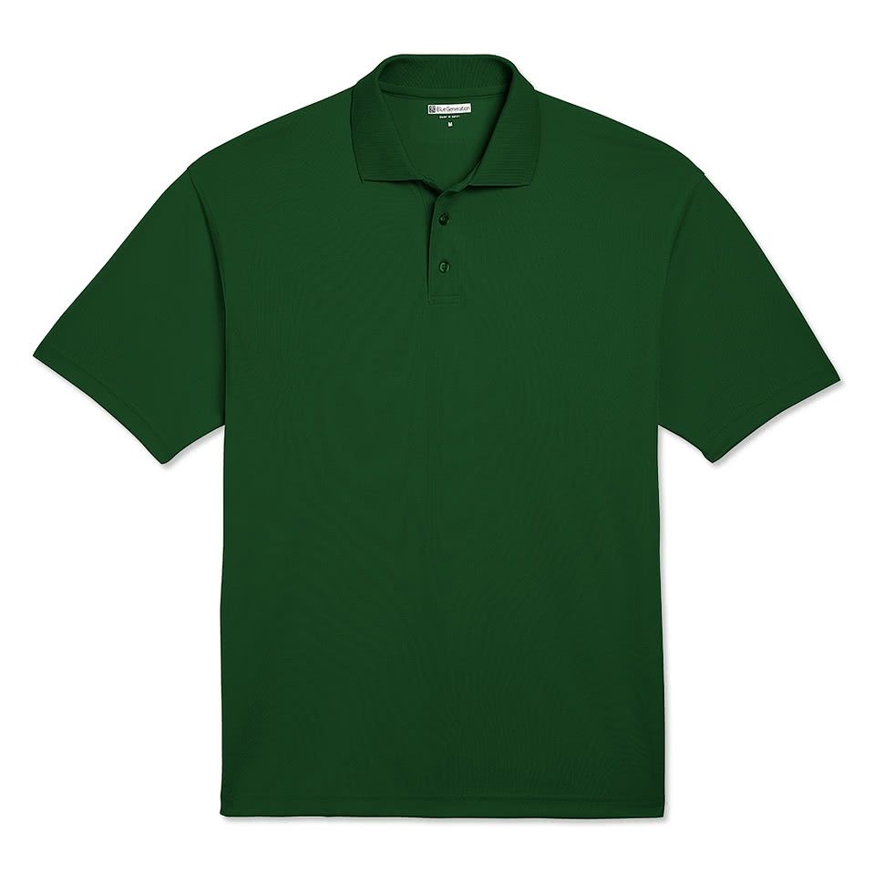 Blue Generation Cotton Pique Polo - Embroidered