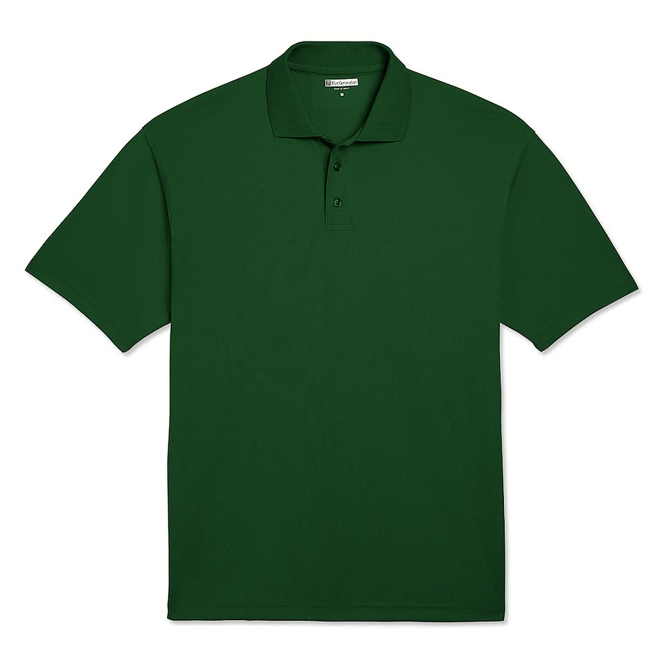 Blue Generation Cotton Pique Polo - Printed