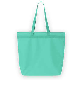 Large Recycled Poly Zippered Tote Bag - Color: Florida Teal