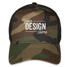 New Era 9FORTY Snapback Trucker Hat - Color: Camo / Black
