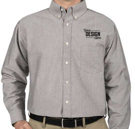 Ultra Club Wrinkle-Free Oxford Dress Shirt - Color: Charcoal
