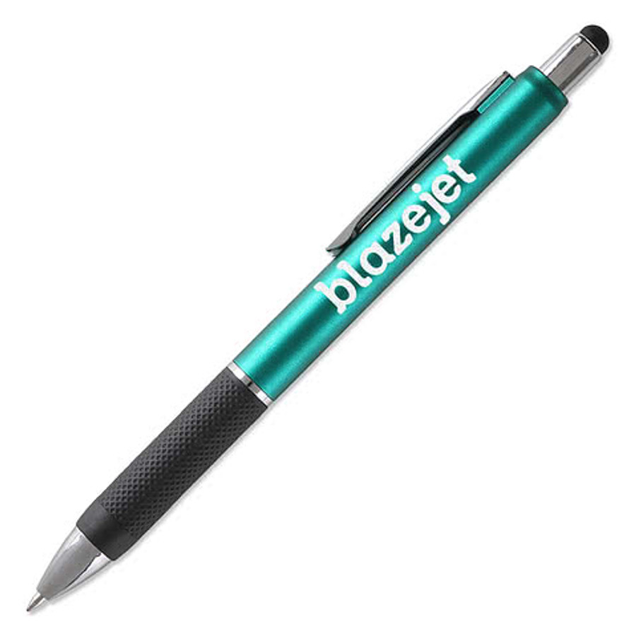 Charm Shimmering Barrel Stylus Pen (black ink) in White