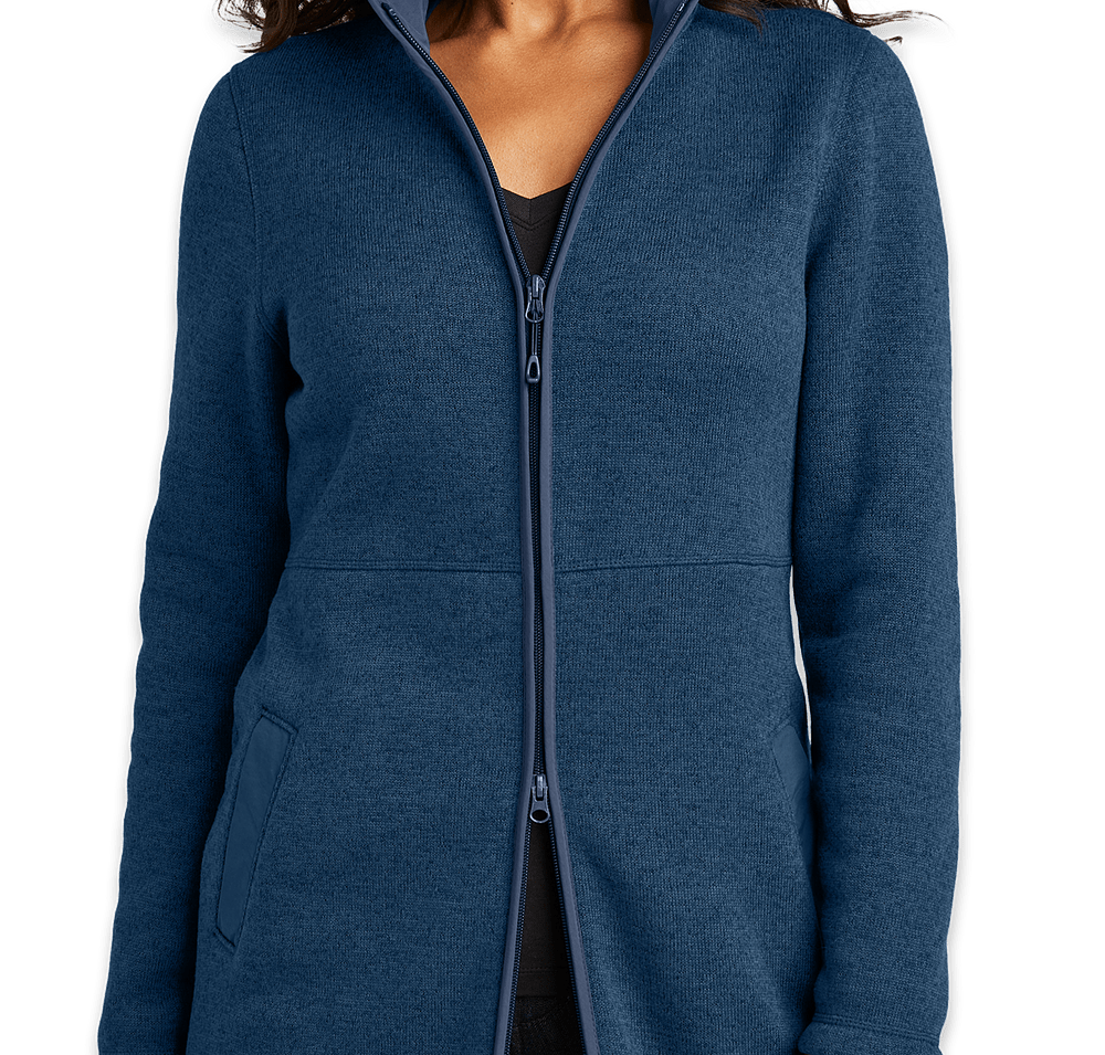 Port Authority Women's Arc Long Sweater Fleece Jacket - Embroidered-default