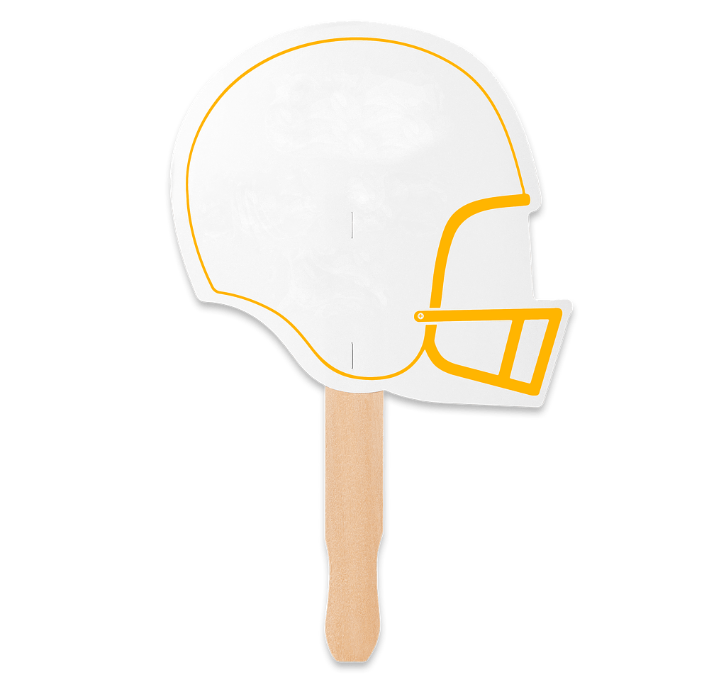 Full Color Helmet Shaped Hand Fan-default