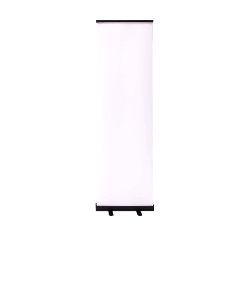 Full Color 25" x 83.5" Retractable Banner Kit in White