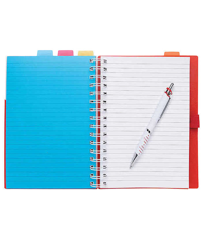 Souvenir Plastic Cover Notebook with Vertex Pen