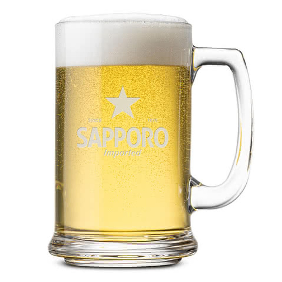Laser Etched 13.5 oz. Clarion Glass Beer Stein in Clear