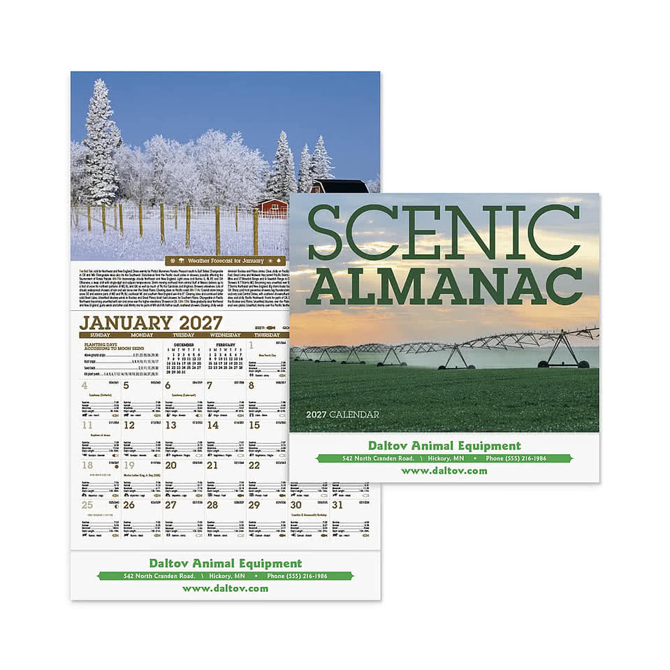 Scenic Almanac Monthly Calendar