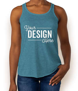 Bella + Canvas Women's Flowy Racerback Tank - Color: Heather Deep Teal