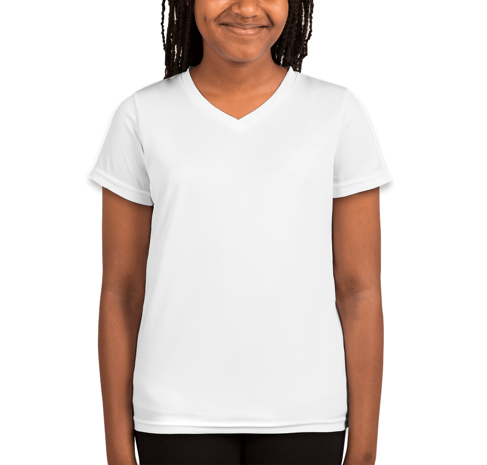 Augusta Youth Girls V-Neck Performance Shirt-default