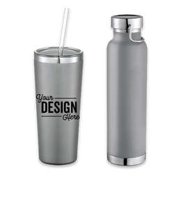 22 oz. Thor Copper Vacuum Insulated Drinkware Gift Set - Color: Gray