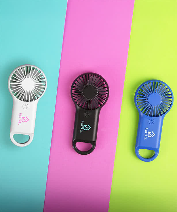 Full Color E-Z Breezy Mini Travel Fan