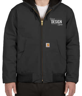Carhartt Water Repellent Flannel Lined Hooded Jacket - Color: Black