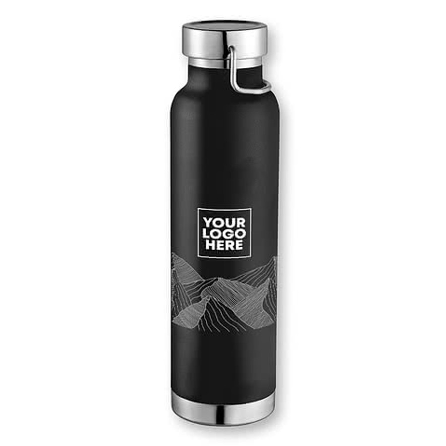 Mountain Peaks 22 oz. Thor Copper Vacuum Insulated Water Bottle in White / Black