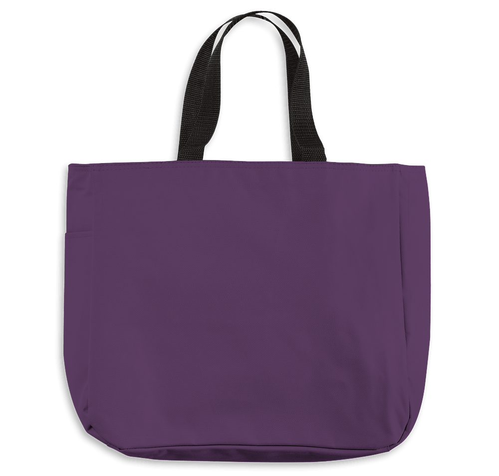 Port Authority Durable Side Pocket Poly Canvas Tote Bag-default
