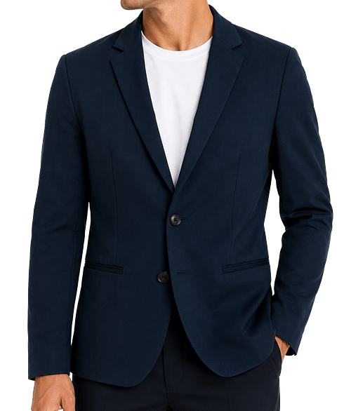 Edwards Point Grey Recycled Blazer in Navy