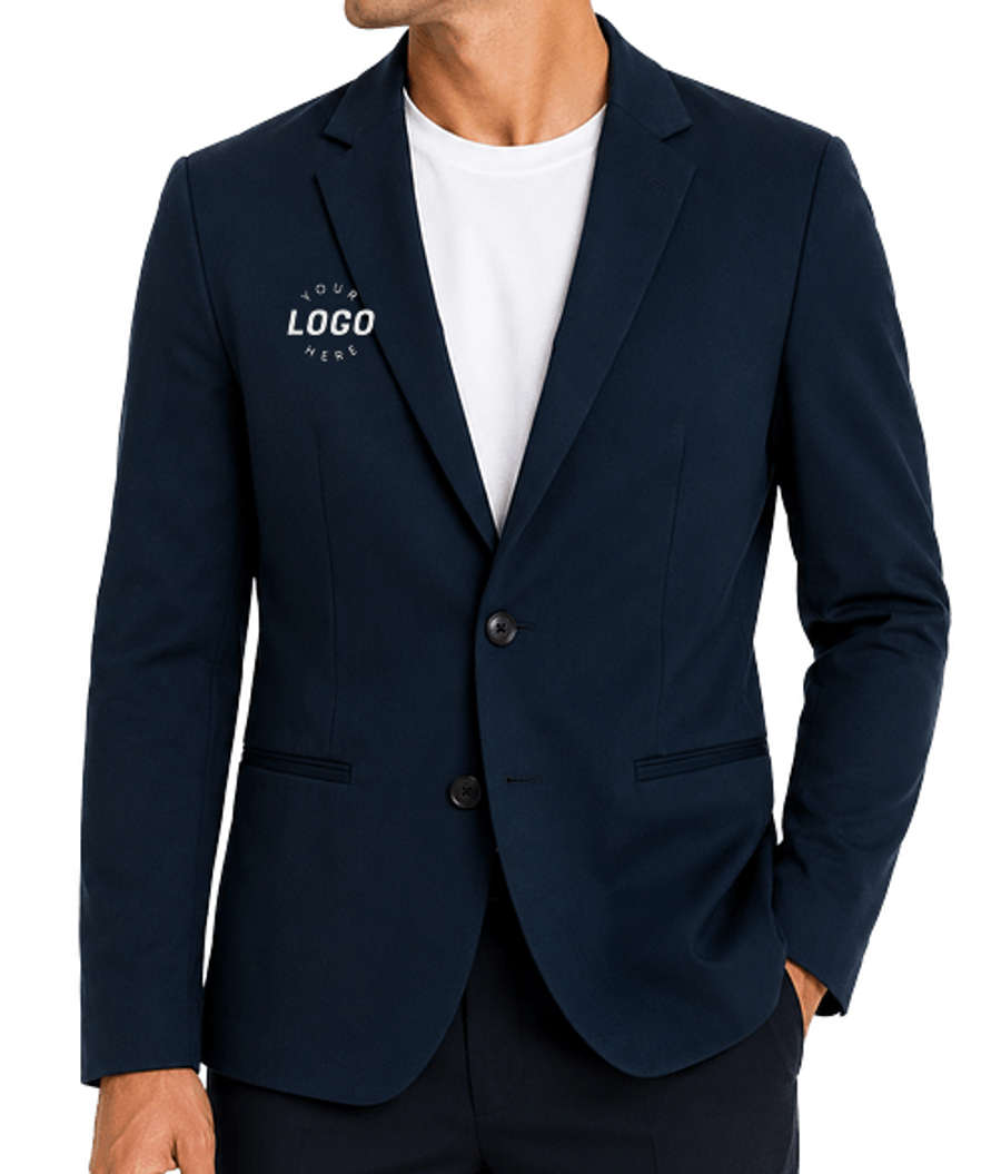 Edwards Point Grey Recycled Blazer in Navy