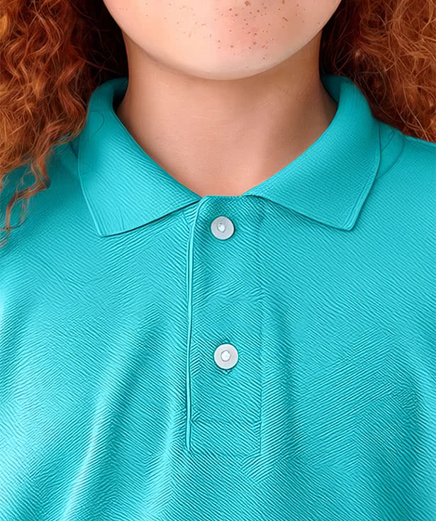 Primary Youth Recycled Long Sleeve Pique Polo