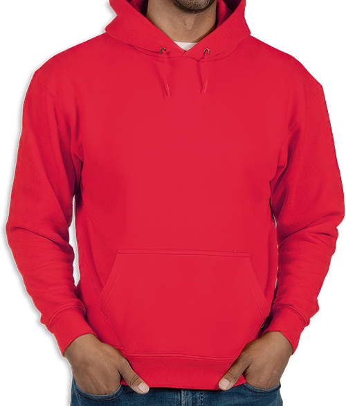Blue Generation Midweight Pullover Hoodie in Red
