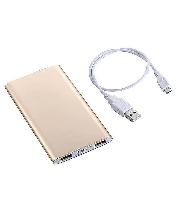 Laser Engraved Sleek Aluminum 4,000 mAh Portable Power Bank
