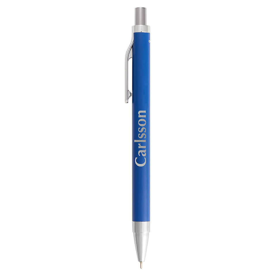 Laser Engraved Beau Recycled Aluminum Gel Pen (black ink)