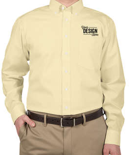 Devon & Jones Solid Dress Shirt - Color: Transparent Yellow
