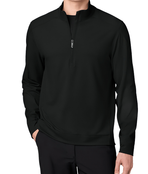 MiiR Kivu UPF 50+ Quarter Zip Pullover in Pitch Black