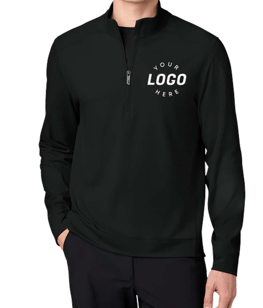 MiiR Kivu UPF 50+ Quarter Zip Pullover in Pitch Black
