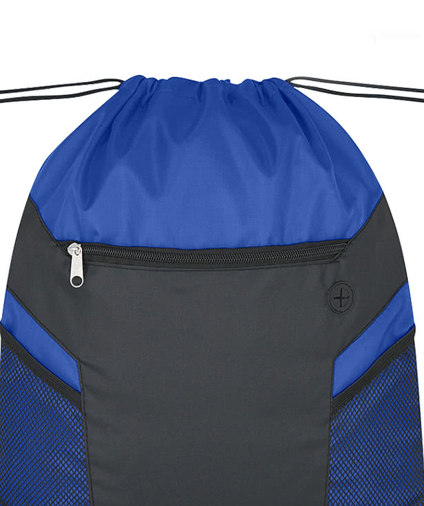 Custom Full Color Ripstop Zippered Drawstring Bag - Design