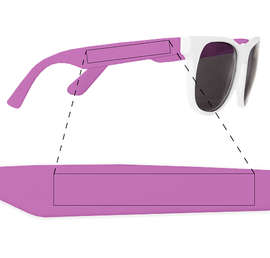 Two-Tone Promotional Sunglasses - Color: White / Purple