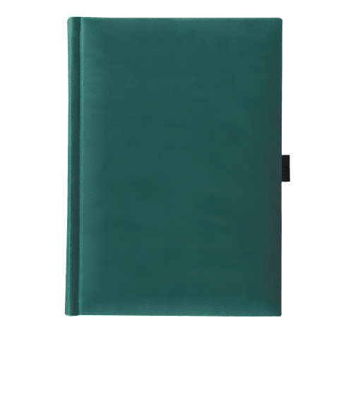 Castelli Debossed Tucson Grande Lined Hard Cover Notebook with Pen Loop in Green